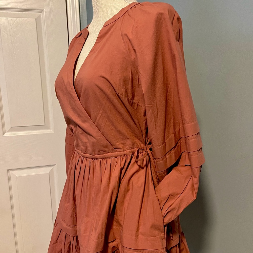 Beautiful XS rose pink MADEWELL flouncy dress WITH POCKETS!!